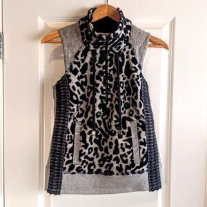 Byron Lars Beauty Mark Grey Black Sleeveless Sweater Vest